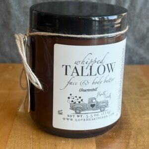 Large Unscented Whipped Tallow for Face & Body
